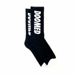 Chaussettes DOOMED Black Logo White