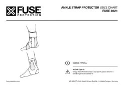 Chevillères à Lacet FUSE Alpha PRO Ankle Brace (la Paire) -Cult Soldes FUSE MY21 size chart ankle strap 1