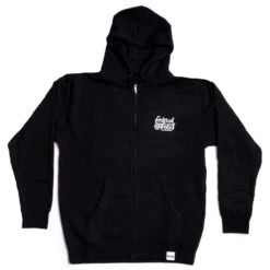 Sweat FEDERAL Script Capuche Zip Hood Black
