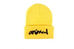 Bonnet Animal Script Beanie -Cult Soldes bnab script beanie yellow
