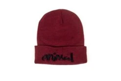 Bonnet Animal Script Beanie -Cult Soldes bnab script maroon beanie